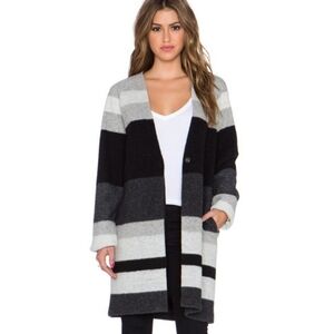 Bailey 44 Wool Blend Striped Coat Size 6
